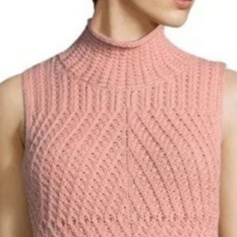 Alice + Olivia Abbot High Neck sleeveless knit sweater - Picture 7 of 8